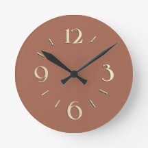Horloge murale en terre cuite