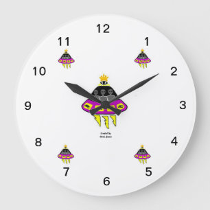 Horloge murale étrangère d'acrylique d'abduction