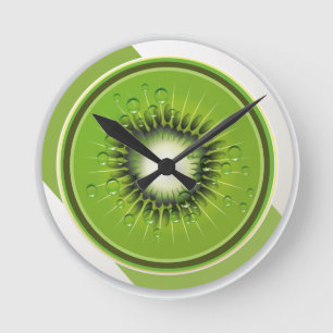Horloge murale exotique de kiwi de fruit
