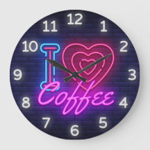 Horloge murale Faux Neon Time