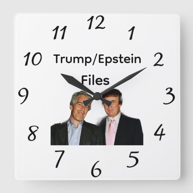 Horloge murale Fichiers Trump/Epstein (Recto)