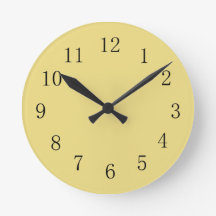 Horloge murale Flax Jaune