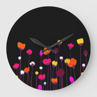 Horloge Murale Fleur Abstrait