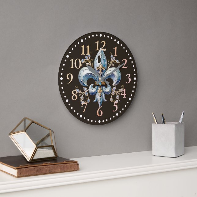Horloge murale Fleur de Lys (Bureau)