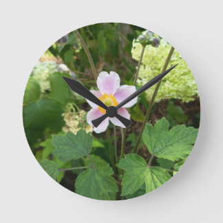 Horloge murale fleur sauvage rose | Maison florale