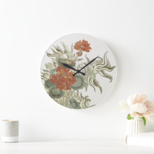 Horloge murale - Fleurs