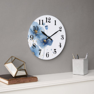 Horloge murale florale