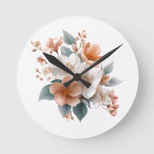 Horloge murale florale élégante 🌿🕒