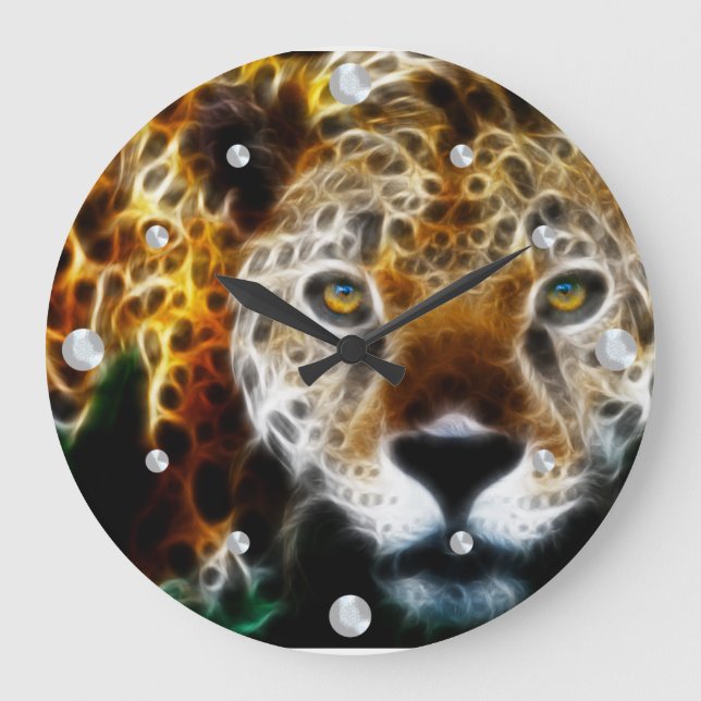 Horloge murale fractale de Cheetah (Recto)