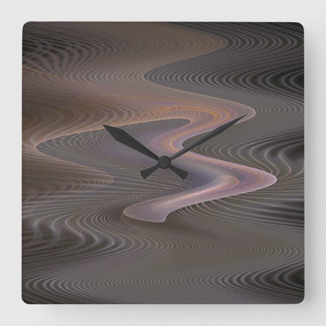 Horloge murale fractale du Sahara sans nombre (Recto)