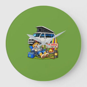 Horloge murale ''Funny Camper Van'' ''La vie est d