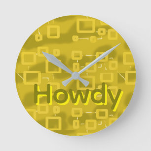 Horloge murale géométrique jaune