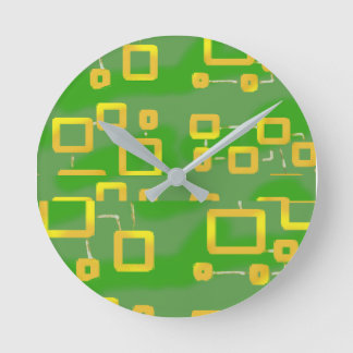 Horloge murale géométrique verte