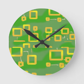 Horloge murale géométrique verte