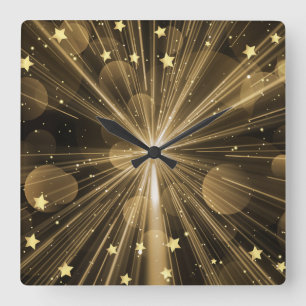 Horloge murale Gold Starburst