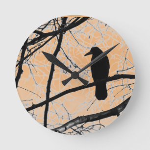 Horloge murale gothique Crow