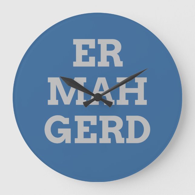 Horloge murale gris Ermahgerd (Recto)