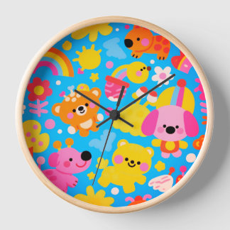 Horloge murale Happy Jungle