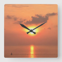 Horloge murale Hawaï du coucher de soleil