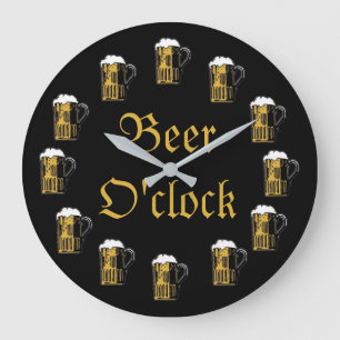 Horloge murale heure de bière