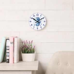 Horloge murale hippocampe