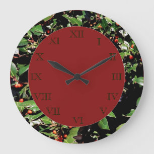 Horloge murale Holly & Berries