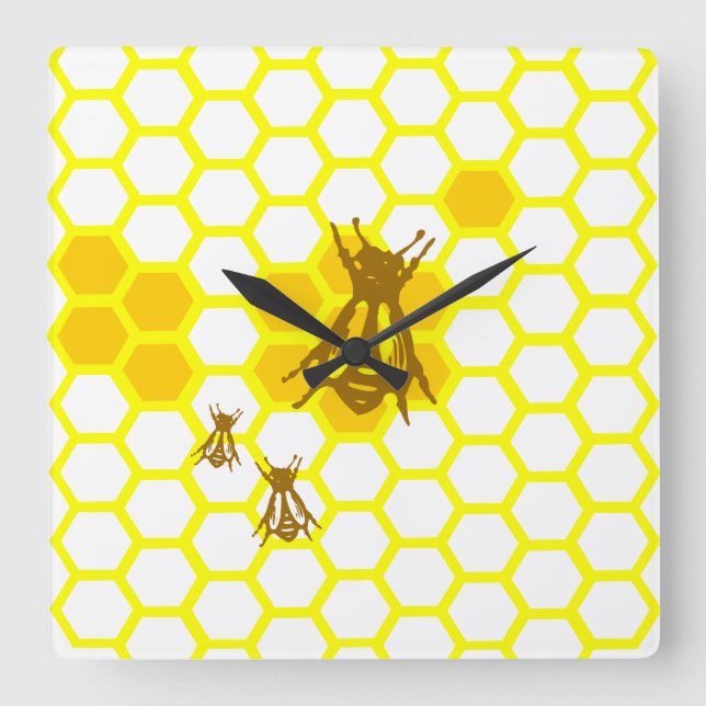Horloge murale Honey Bee Honeypeb (Recto)