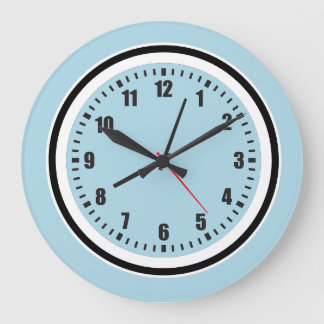 Horloge murale, horloge murale circulaire bleue, c