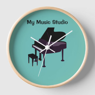 Horloge murale, horloge ronde en bois naturel de 1