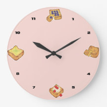 Horloge murale illustrant les aliments mignons