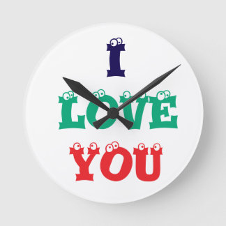 Horloge murale imprimée Je vous aime concevoir des