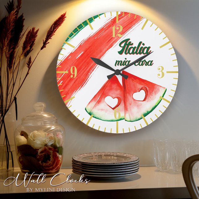 Horloge murale inspirée du drapeau italien (Créateur téléchargé)