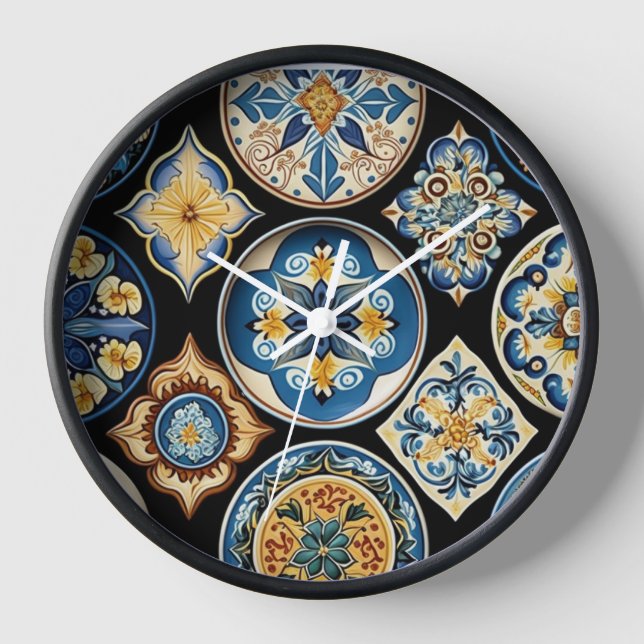 horloge murale italienne sicilienne motif (Recto)