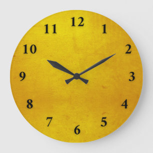Horloge murale jaune