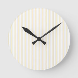 Horloge murale jaune Pastel rayures