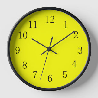 Horloge murale jaune très brillant
