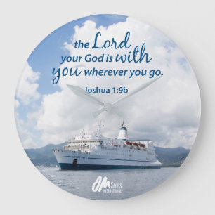 Horloge murale Joshua 1:9