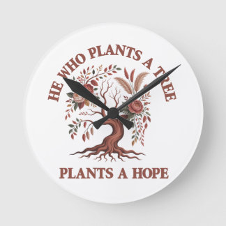 Horloge murale Jour de l'Arbre Éco-Amical