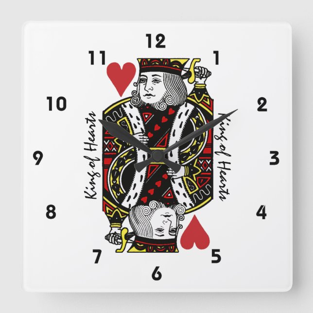 Horloge murale King of Hearts Design (Recto)