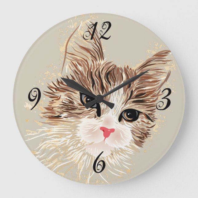 Horloge murale Kitty Cat (Recto)
