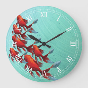 Horloge murale Koi Fish