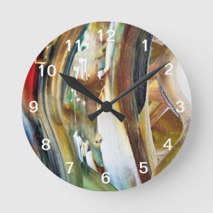 Horloge murale Kook Art - peinture abstraite