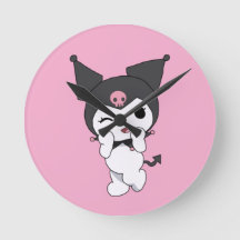 Horloge murale Kuromi – Déco de chambre inspirée d