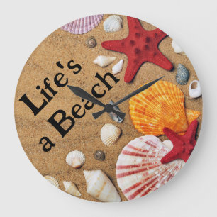 Horloge murale "La vie est une plage"