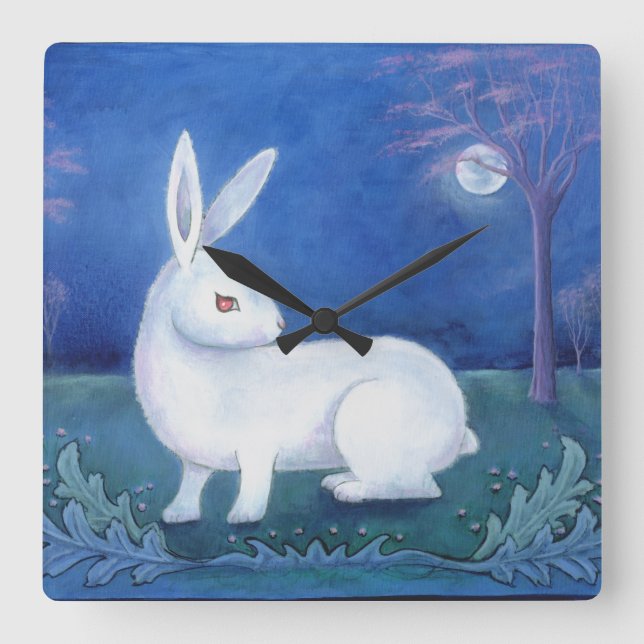 Horloge murale "lapin blanc" (Recto)
