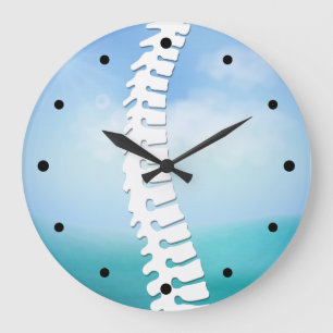 Horloge murale latérale de logo d'épine de