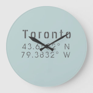 Horloge murale Latitude de Toronto
