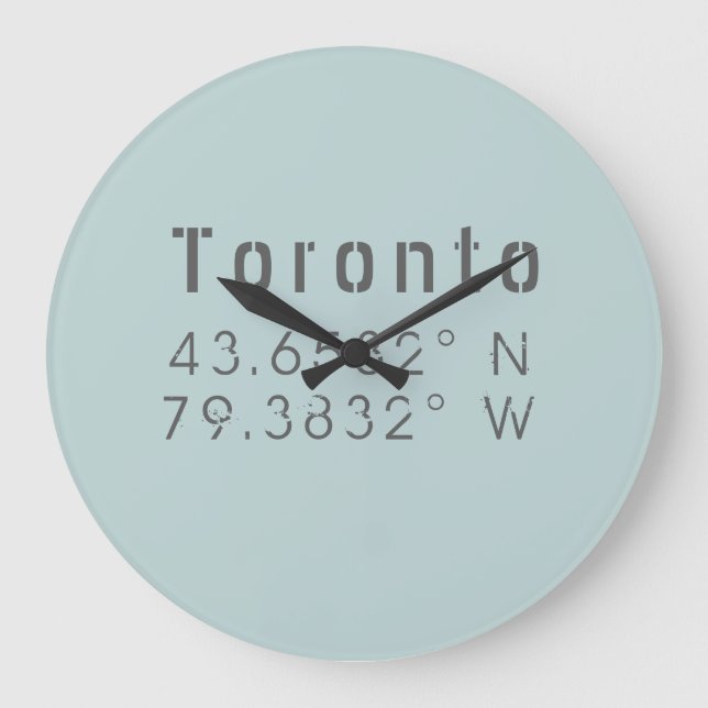 Horloge murale Latitude de Toronto (Recto)