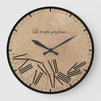 Horloge murale - Le temps qui passe...Effet papier