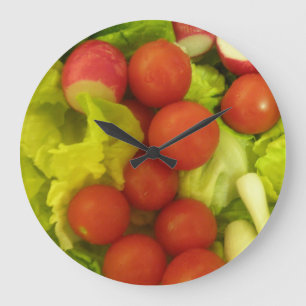 Horloge murale légumes en salade